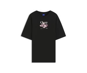 HUGO T-Shirt aus Baumwoll-Jersey mit Grafik-Print - Style Oversized Tee_B_15, 50566578 Schwarz L