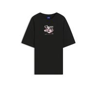HUGO T-Shirt aus Baumwoll-Jersey mit Grafik-Print - Style Oversized Tee_B_15, 50566578 Schwarz S