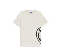 HUGO T-Shirt aus Baumwoll-Jersey mit Happy HUGO Grafik - Style Vintage Tee_B_5, 50545053 Natur L