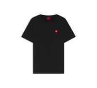 HUGO T-Shirt aus Baumwoll-Jersey mit Herz-Logo - Style Damacia_6, 50562145 Schwarz M