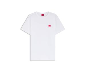 HUGO T-Shirt aus Baumwoll-Jersey mit Herz-Logo - Style Damacia_6, 50562145 Weiß XXL