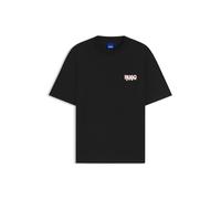 HUGO T-Shirt aus Baumwoll-Jersey mit Logo-Artwork auf der Rückseite - Style Nieros_HD_006, 50562562 Schwarz M