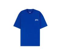 HUGO T-Shirt aus Baumwoll-Jersey mit Logo-Fähnchen - Style Nohatio, 50556411 Blau S