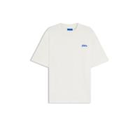 HUGO T-Shirt aus Baumwoll-Jersey mit Logo-Fähnchen - Style Nohatio, 50556411 Natur M