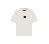 HUGO T-Shirt aus Baumwoll-Jersey mit Logo-Patch in Schildpatt-Optik - Style Dumeon, 50557445 Natur S