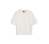 HUGO T-Shirt aus Baumwoll-Jersey mit Oversize-Logo-Stickerei - Style Duslant, 50570677 Natur S