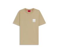 HUGO T-Shirt aus Baumwoll-Jersey mit Split-Logo-Print - Style Dapusi, 50544458 Beige M