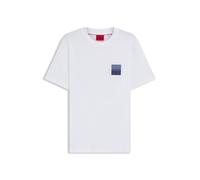 HUGO T-Shirt aus Baumwoll-Jersey mit Split-Logo-Print - Style Dapusi, 50544458 Weiß XXL