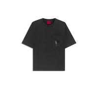 HUGO T-Shirt aus Baumwoll-Jersey mit Split-Logo - Style Darfel, 50542836 Schwarz XXL