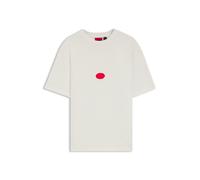 HUGO T-Shirt aus Baumwoll-Jersey mit Wachsstempel-Logo - Style Divis, 50546716 Natur S