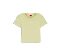 HUGO T-Shirt aus Baumwoll-Mix mit Logo-Stickerei - Style Delanor_3, 50568725 Hellbeige M