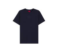 HUGO T-Shirt aus Baumwolle mit Logo-Stickerei - Style Damacia_8, 50573353 Dunkelblau XS