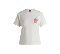 HUGO T-Shirt aus Baumwolle mit saisonalem Grafik-Print - Style Destrel_1, 50534246 Weiß S