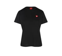 HUGO Damen T-Shirt Schwarz S Black