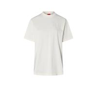HUGO Relaxed-Fit T-Shirt aus Baumwoll-Jersey mit Monogramm-Stickerei - Style Vintage Tee_19, 50550901 Weiß S