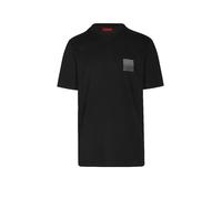 HUGO Relaxed-Fit T-Shirt aus Baumwolle mit Split-Logos - Style Dusplito, 50542816 Schwarz L