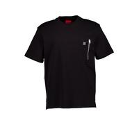 HUGO T-Shirt Herren Regular Fit Kurzarm Baumwolle schwarz, S
