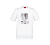 HUGO T-Shirt Herren Regular Fit Kurzarm Baumwolle weiß, XXL
