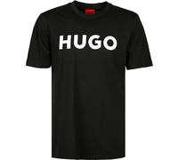 HUGO T-Shirt Herren Regular Fit Kurzarm Rundhals Baumwolle schwarz, L