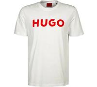 HUGO T-Shirt Herren Regular Fit Kurzarm Rundhals Baumwolle weiß, M