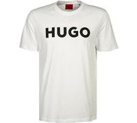 HUGO T-Shirt Herren Regular Fit Kurzarm Rundhals Baumwolle weiß, XL