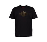 HUGO T-Shirt Herren Regular Fit Kurzarm Rundhals Baumwoll-Jersey schwarz, S