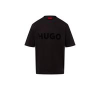 HUGO Herren Dinkee T-Shirt aus Baumwoll-Jersey mit tonalem Logo Schwarz001 M