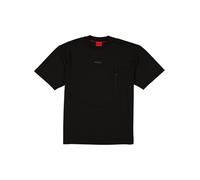 HUGO T-Shirt Herren Slim Fit Kurzarm Rundhals Baumwolle schwarz, L