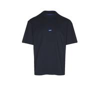 HUGO T-Shirt aus Baumwoll-Jersey mit blauem Logo-Aufnäher - Style Nieros, 50509991 Dunkelblau L