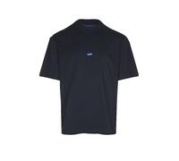 HUGO T-Shirt aus Baumwoll-Jersey mit blauem Logo-Aufnäher - Style Nieros, 50509991 Dunkelblau XL