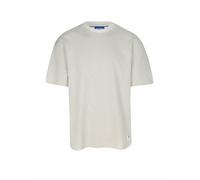 T-Shirt HUGO BLUE "Nuwaffle", Herren, Gr. XL, weiß (open weiß121), Single Jersey, Obermaterial: 87% Baumwolle, 13% Polyamid, unifarben, regular fit normal, Rundhals, eingefasste Kante, Shirts T-Shirt,