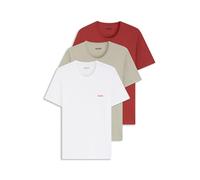 HUGO Gemischter Dreierpack T-Shirts aus Baumwolle mit Logo-Print - Style T-SHIRT RN TRIPLET P, 50532811 Weiß / Beige XXL