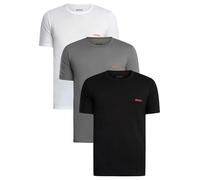 HUGO Regular Fit T-Shirt Set im 3er-Pack in Mittelgrau, Größe XL