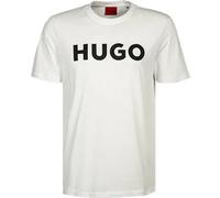 HUGO T-Shirts Herren Regular Fit Kurzarm Rundhals Baumwolle weiß, XL