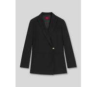 HUGO Taillierter Regular-Fit Blazer mit Wickelfront - Style Ameane, 50547195 Schwarz 42
