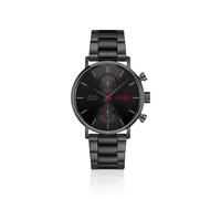 HUGO #Takeoff schwarz beschichtete Uhr mit schwarzem Zifferblatt - Style #TAKEOFF, 58858270 Schwarz ONESI