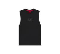 Tanktop HUGO UNDERWEAR, Herren, Gr. L (52), schwarz, Jersey, Obermaterial: 100% Baumwolle, bequem, Rundhals, Tops Tanktop, aus Baumwoll-Jersey mit Logo-Print (19587221-L) schwarz