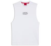 HUGO Tanktop aus Baumwoll-Jersey mit Logo-Print - Style RAY BEACH_TANK_LOOSE, 50555581 Weiß XL