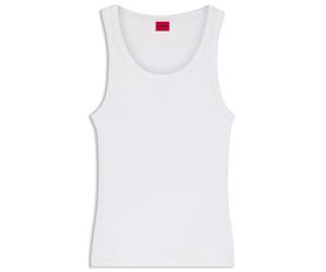 HUGO Tanktop aus Baumwoll-Mix mit Stack-Logo-Stickerei - Style Datamia, 50514489 Weiß M