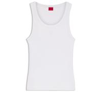HUGO Tanktop aus Baumwoll-Mix mit Stack-Logo-Stickerei - Style Datamia, 50514489 Weiß S