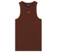HUGO Tanktop aus Stretch-Baumwolle mit blauem Logo-Label - Style Easy Tank_B, 50508857 Braun L