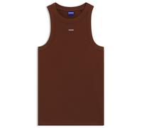 HUGO Tanktop aus Stretch-Baumwolle mit blauem Logo-Label - Style Easy Tank_B, 50508857 Braun XL