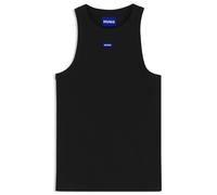 HUGO Tanktop aus Stretch-Baumwolle mit blauem Logo-Label - Style Easy Tank_B, 50508857 Schwarz XXL