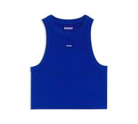 HUGO Tanktop aus Stretch-Baumwolle mit Logo-Aufnäher - Style Baby Tank_B, 50511450 Blau XL