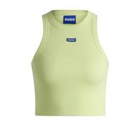 HUGO Tanktop aus Stretch-Baumwolle mit Logo-Aufnäher - Style Baby Tank_B, 50511450 Hellgrün XL