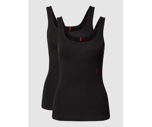 HUGO Tanktop mit Label-Print in Black, Größe XL