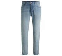 Tapered-fit-Jeans HUGO BLUE "Brody", Herren, Gr. 34, Länge 32, blau (turquoise, aqua448), Denim/Jeans, Obermaterial: 99% Baumwolle, 1% Elasthan, unifarben, casual, gerade, unten schmal lang, Jeans, mi