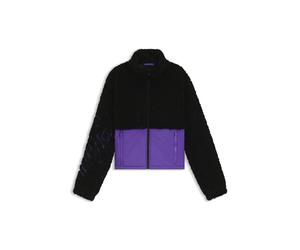 HUGO Teddy-Jacke im Colour-Block-Design mit Logo-Stickerei - Style Fulver-1_B, 50546382 Schwarz L