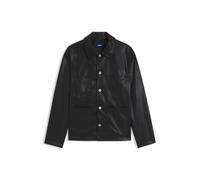 HUGO Teddy-Jacke mit glatter Rückseite und Outline-Logo - Style Fosser-1_B, 50571898 Schwarz S