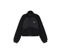 HUGO Teddy-Jacke mit Vorderseite aus kontrastierendem Gewebe - Style Fatanah-1_B, 50545637 Schwarz L